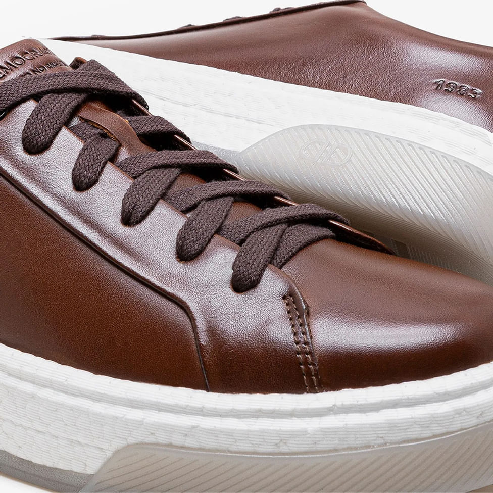 Democrata Tenis Casual 623103-002 Tan Couro -3-